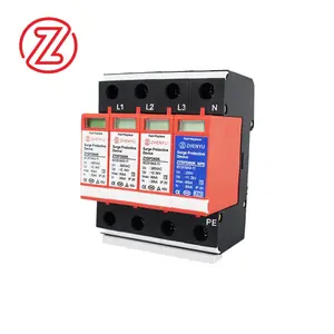 ZHENYU CE TUV CQC Certified SPD T2 275V 385V 420V 60KA B3+NPE surge protection device for AC power lightning arrester system