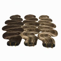 Extensions de cheveux naturels Remy Balayage Body Wave en gros pour femmes, trames de cheveux humains alignées avec les cuticules