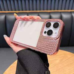 Funda con marco con incrustaciones de diamantes para Apple 17 Pro, funda protectora a prueba de golpes con diamantes de imitación electrochapados para iPhone 14, 15 y 16 - Product Image 4
