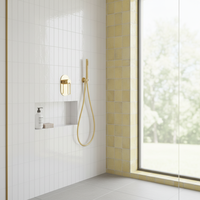 Ensemble de robinetterie de douche thermostatique encastrée, finition chromée huilée, jet de pluie, débit d'eau équilibré pour appartement
