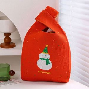 Christmas Fashion Knitted Handbag Small <b>Knitting</b> Vest <b>Bag</b> Mini Wrist Knot Purse Crochet Winter <b>Tote</b> <b>Knitting</b> <b>Bag</b> - Product Image 4