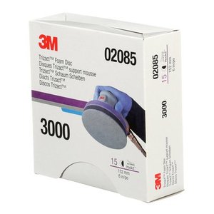 <span class=keywords><strong>3M</strong></span> 02085 6 Inch 3000 Grit 15 cái/gói 6 Trong Ướt Khô Giấy nhám Sanding Khối Mềm Mài Mòn Miếng Bọt Biển Pad Anh Đĩa Grey Silicon Carbide - Product Image 5