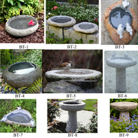 Nouveau bain d'oiseaux en pierre naturelle de jardin Offre Spéciale populaire et extérieur en hiver-Bains d'oiseaux chauffés à vendre