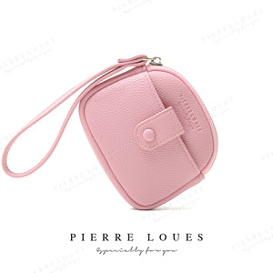 Monedero Pequeño Pierre Loues de Color Sólido con Llavero y Ranuras para Tarjetas, Unisex, para Uso Diario - Product Image 4