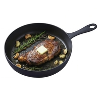 Poêle en fonte pré-culottée antiadhésive pour grillades, sautés, rôtissage, cuisson au four, sur cuisinière, au barbecue et au feu de camp