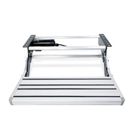 Escalier pliant électrique en aluminium pour camping-car, marche simple/double avec éclairage LED, capacité de charge de 150 kg pour camping-cars, caravanes et remorques