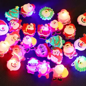 Christmas Party Favors 3D LED Finger Lights for Kid & Adults Toys Light Up Rings Stocking Stuffers Party Favors