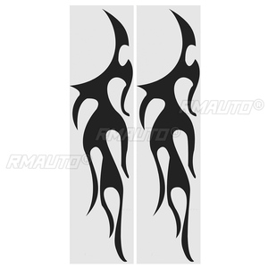 2 pegatinas de llamas para carrocería de coche de 12x48 pulgadas (122 cm), calcomanías gráficas grandes de llamas para puerta de coche, barco, camión, DIY - Product Image 5