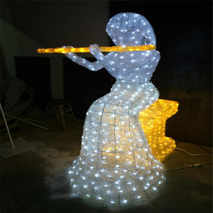 맞춤형 대형 3D 크리스마스 캔디 하우스 모양 IP65 방수 야외 LED 색상변환 조경 축제 장식 조명 쇼핑몰 공원 - Product Image 2