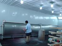 Cabine de peinture pour meubles en bois avec filtration d'air et séchage chauffé