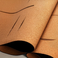 Tappetino Yoga in Sughero Naturale 4mm con Base in TPE Antiscivolo per Yoga, Pilates, Stretching, Logo Personalizzato, Direttamente dalla Fabbrica