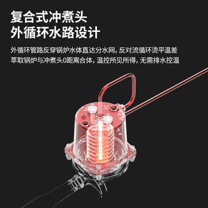 Gemile CRM3201 Semi Automatic Espresso Machine Dual Head Pump Commercial Coffee Maker Stainless Steel 850x565x525mm - Product Image 4