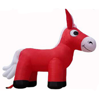 Mascotte gonflable rouge promotionnelle Beile en forme d'âne pour la décoration d'événements en plein air
