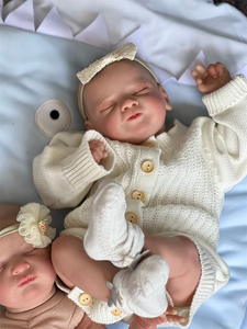 Poupée réaliste NPK de 18 pouces/45 cm, jouet pour bébé, cadeau de Noël, poupée artisanale, poupée en silicone mignonne, poupée reborn endormie - Product Image 4