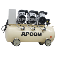Compresseur d'air à Piston sans huile APCOM EX1500 * 3 4.5 kw, moteur à faible bruit, 4 kw 5 hp 4 kw