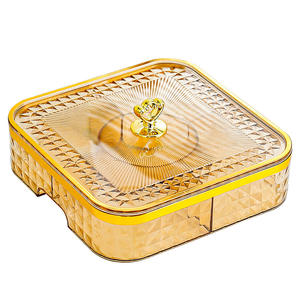 Entrée De Luxe Haut De Gamme Assiette De Fruits Ménage Salon Table Basse 2023 Nouvelles Collations Melon Bonbons Noix Séchés Bonbons Boîte De Rangement - Product Image 1