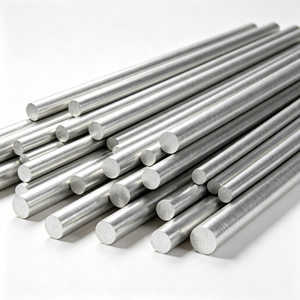 6061 T6 <b>Brushed</b> Aluminum <b>Round</b> Rod Surface Treatment 10mm 15mm 25mm Diameter Solid Bar for Interior Decoration Appliances - Product Image 1