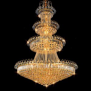 Lusso moderno grande lampadario di cristallo progetto personalizzato lampadari a candela luci pendenti Villa Hotel Lobby <span class=keywords><strong>soggiorno</strong></span> - Product Image 1