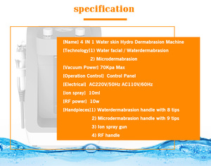 Potente máquina de hidrodermoabrasión 4 en 1 con pistola de pulverización de iones para la absorción de nutrientes y la resistencia a la oxidación de la piel - Product Image 6