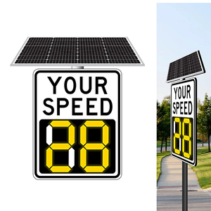 Giá bán buôn tùy chỉnh cảnh báo giao thông kỹ thuật số động thông tin phản hồi MPH Trailer màn hình nhôm Radar giới hạn tốc độ giảm dấu hiệu - Product Image 3