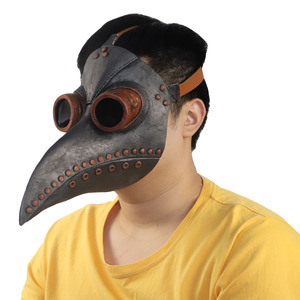 Maschera Steampunk da Medico della Peste, Costume di Halloween, Becco Lungo a Forma di Uccello, Maschera Integrale in Lattice Divertente - Product Image 1