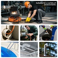 Caméra d'inspection industrielle portable étanche 7 pouces avec éclairage LED 1080P pour la détection des égouts