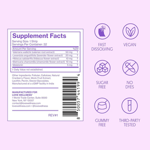 Complément alimentaire de haute qualité à base de mélatonine et d'extrait de racine de valériane pour favoriser le sommeil et améliorer la qualité du sommeil sous forme de bandelettes orales. - Product Image 5