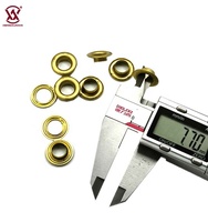 Œillet métallique en laiton et acier inoxydable 8*15mm, couleurs variées, prix de gros abordable