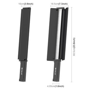 Offre Spéciale PULUZ 72 LED lumière vidéo couleur RVB pleine lumière de remplissage photo avec conception de bâton de poche Barndoor en <span class=keywords><strong>plastique</strong></span> durable - Product Image 1