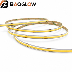 ไฟแถบ LED COB รุ่นใหม่ 95Ra 3000K 4000K 6000K แสงเดย์ไลท์ แสงวอร์มไวท์ 320D/m แผงวงจร PCB ขนาด 8 มม. 24V 12W/M แถบไฟแบบยืดหยุ่นสำหรับตกแต่งภายใน - Product Image 2