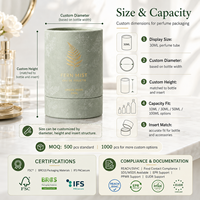 Emballage personnalisé en tube de papier, boîte ronde en carton pour parfum, huile essentielle, cosmétique, bougie, cadeau, toutes tailles, logo OEM