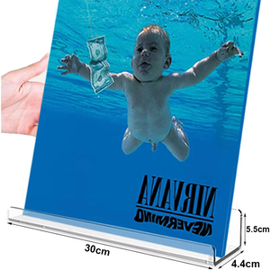 6 Pezzi Mensole Fluttuanti Moderne in Acrilico Trasparente Nero, Spessore 3mm, Supporto <span class=keywords><strong>da</strong></span> Parete per Dischi, Espositore per Camera <span class=keywords><strong>da</strong></span> Letto e Soggiorno, <span class=keywords><strong>Porta</strong></span> Riviste - Product Image 3