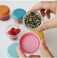 Nouveau 65ml bocaux en plastique transparent PS Tritan bouchon à vis personnalisé Confiture Sauce bouteille conteneur élégant Ins Style Pot tasse pour usage alimentaire
