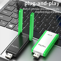 Nuevo Producto Veggieg, Adaptador de Antena Wifi, Adaptador de Red Inalámbrico de 1400 Mbps, Adaptador de Red Inalámbrico de Doble Banda de 1400 Mbps, Tarjeta LAN Wifi para PC