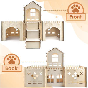 Cabane de jeu Cabane de lapin extra large Maisons et cachettes Intérieur Extérieur Lapin Cachette de lapin en bois <span class=keywords><strong>Château</strong></span> - Product Image 6