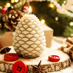 3D Christmas Pine Cone stampo per candele in Silicone strumenti gocciolanti in <span class=keywords><strong>resina</strong></span> pigna per <span class=keywords><strong>la</strong></span> cottura di stampi per torte in Mousse - Product Image 3