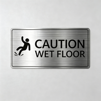 Plaque signalétique personnalisée en acier inoxydable pour porte de bureau, panneau d'avertissement de bâtiment haut de gamme, fabricant de plaques d'information