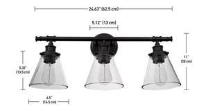 Wholesale Makeup Light Modern Interior Wall Light Mounted <strong>Lamp</strong> Glass <strong>Shade</strong> Brushed Nickel Finish <strong>Bathroom</strong> Room - Product Image 2