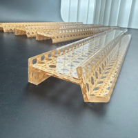 HIMORE Nouveau support en acrylique festonné de haute qualité, luxueux et élégant, pour rangement de mahjong, avec support de règle épaisse et stable, et supports à bords droits