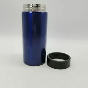 Vendita calda 12oz doppia parete in acciaio inox isolato sottile può più freddo Design classico in metallo 12oz può raffreddare elegante ed elegante