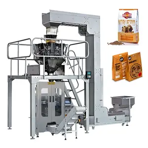 Saco de plástico para embalagem vertical, máquina de embalagem grande automática completa de 10g,1kg,5kg, 20kg, 30kg, 50kg, alimentos para animais de estimação, arroz/grão/cimento