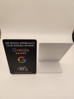 Tarjetas NFC de PVC Acrílico con Logotipo de Código QR Personalizado, Soporte para Reseñas de Google, 13,56 MHz, Tag213, 215, 216