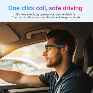 Lunettes de traduction intelligentes IA, assistant vocal IA, appels mains libres, lecture de musique, Bluetooth V6.0, lunettes de soleil intelligentes ENC - Product Image 3
