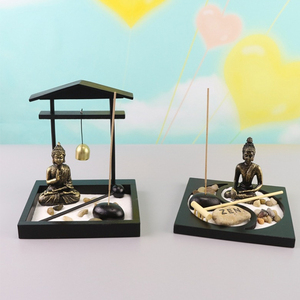 Jardin <span class=keywords><strong>Zen</strong></span> avec bouddha, râteau, jardin de <span class=keywords><strong>sable</strong></span> et de roche et porte-encens - Product Image 2