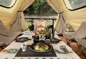 Outdoor china camping escursionismo tourist A frame <span class=keywords><strong>struttura</strong></span> in legno piramide piccola piccola casa glamping tenda tipi per 2 uomini - Product Image 5