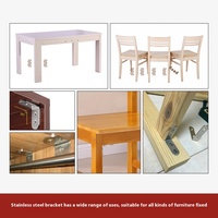 Support d'angle droit en acier inoxydable robuste pour assemblage de meubles - Vente en gros