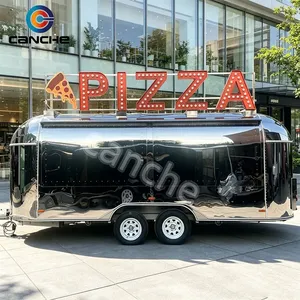 Camion de restauration rapide mobile en acier inoxydable pour pizzas en plein air, prix de gros - Product Image 1