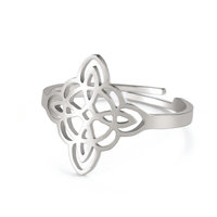 Anneaux nœuds Gaovo Celtics pour femmes, tendance, plaqués or 18 carats, en acier inoxydable, amulette de sorcellerie, bijoux pour mariage, fiançailles, cadeau