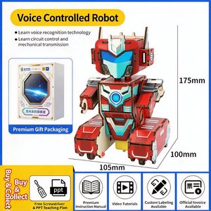 Robot Controllato da Voce per Esperimenti Scientifici, Giocattolo Educativo con Montaggio Fai-da-Te, Batterie Alcaline AA, per Età 7-14 Anni, Apprendimento STEM - Product Image 4