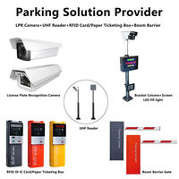 Système de stationnement automatique LPR RFID avec caméra dôme, affichage des feux de circulation, sirène intégrée, microphone, connectivité Wi-Fi et stockage sur carte mémoire